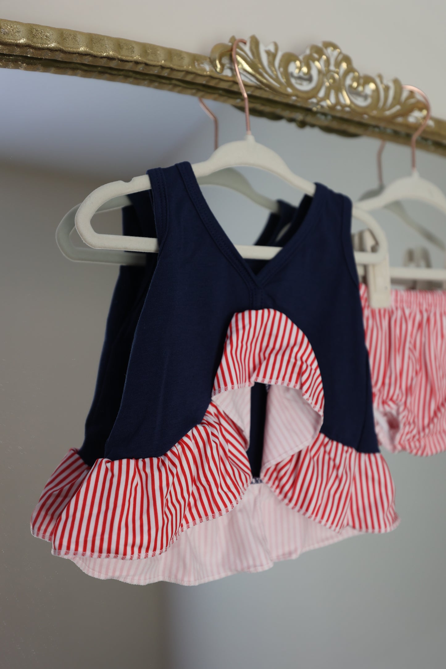 Appliqué Baseball Girl Diaper Set