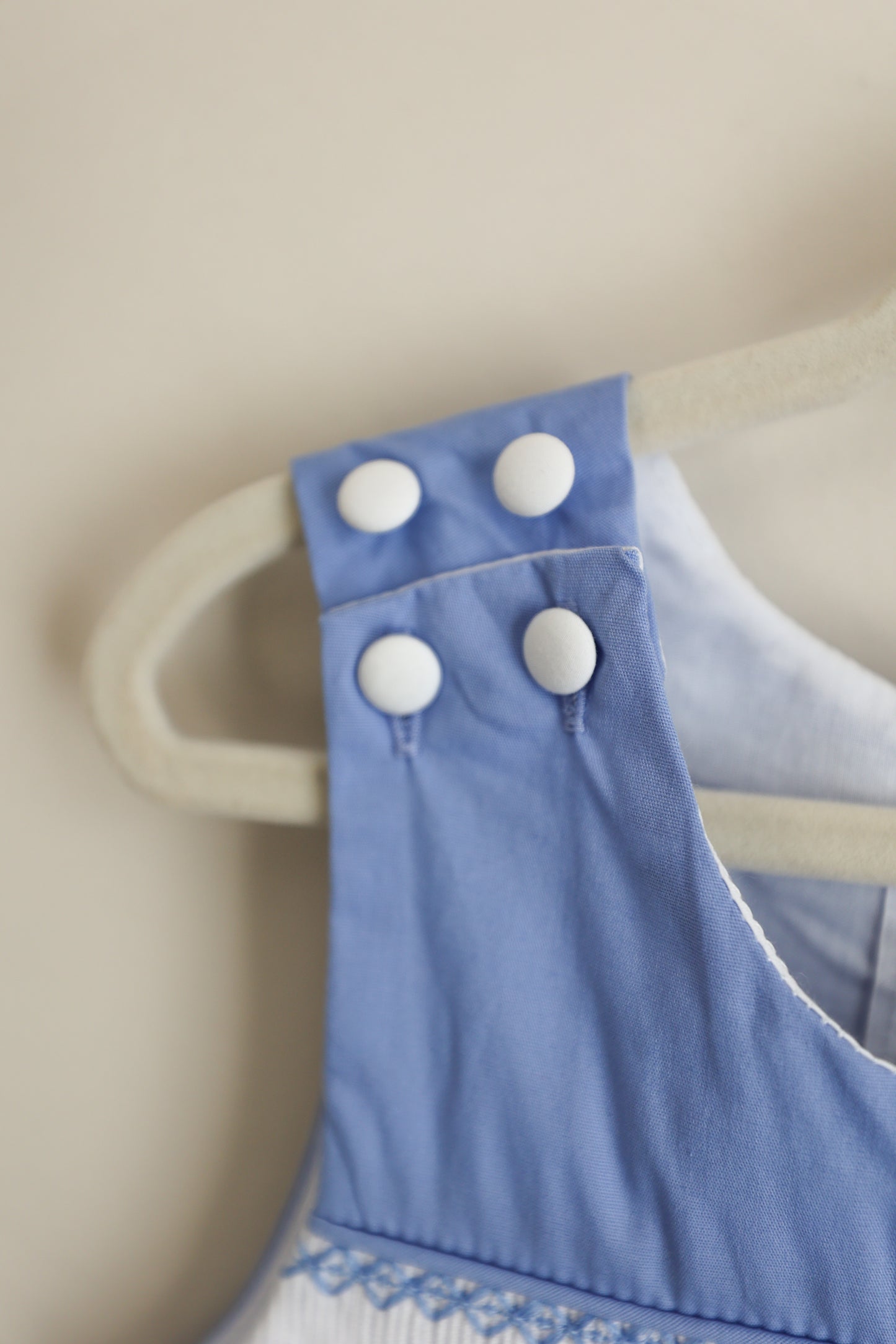 Precious Periwinkle Smocked Cross JonJon