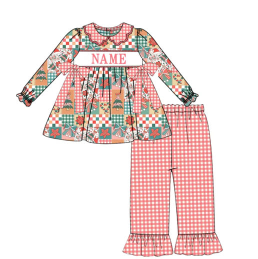 Patchwork Christmas Pant Set PRE ORDER ETA NOVEMBER