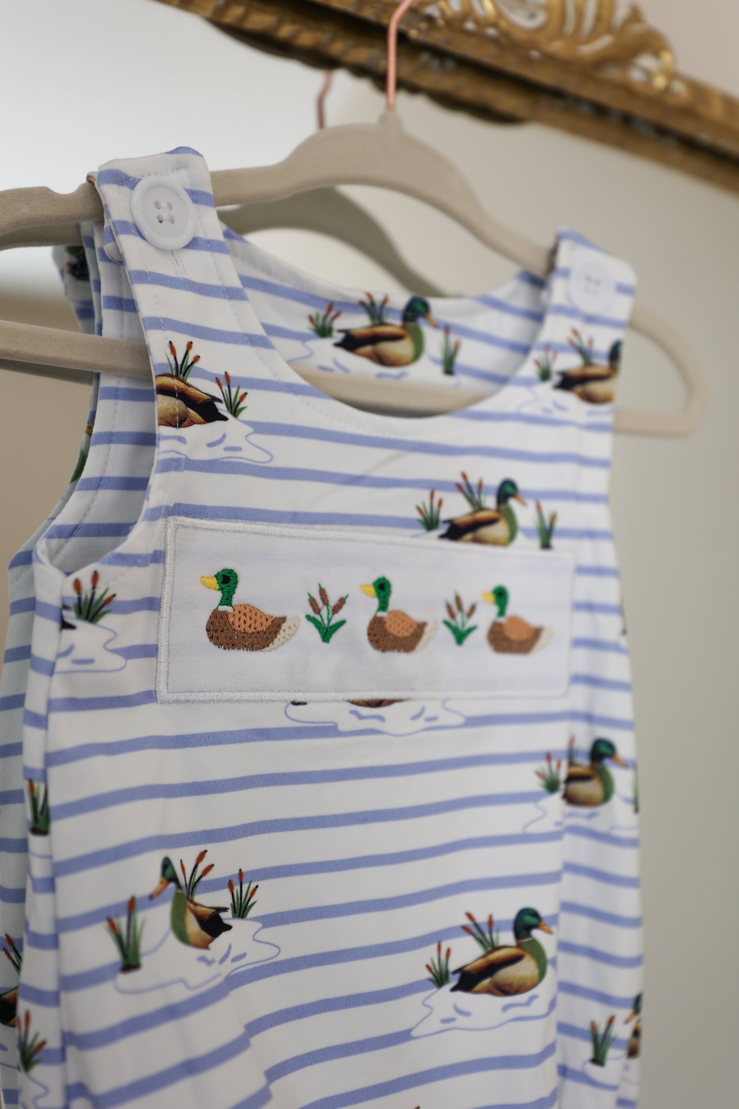 Vintage Striped Duck Boy Bubble