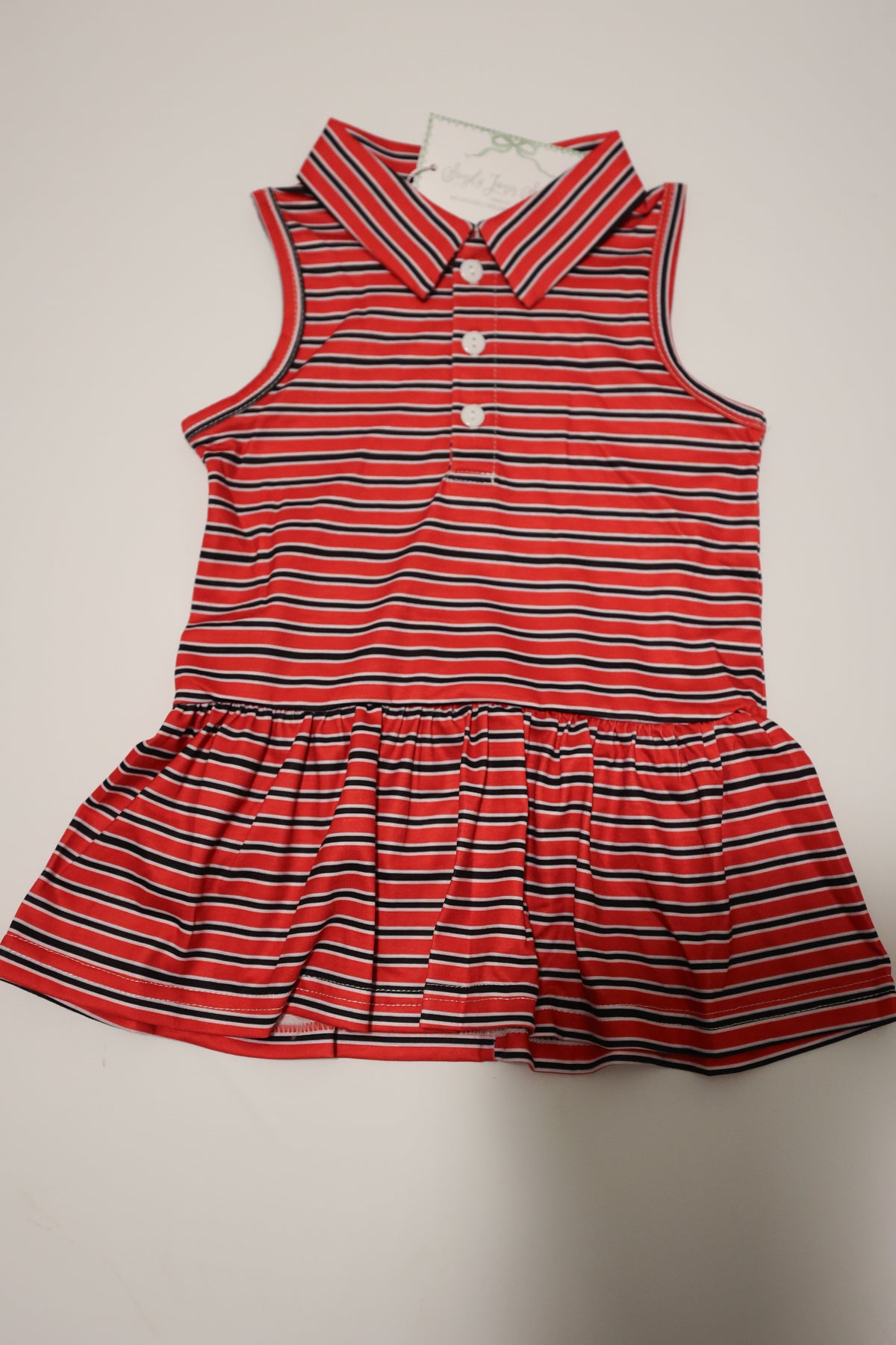 Fancy Game Day Girl Polo Dress READY TO SHIP