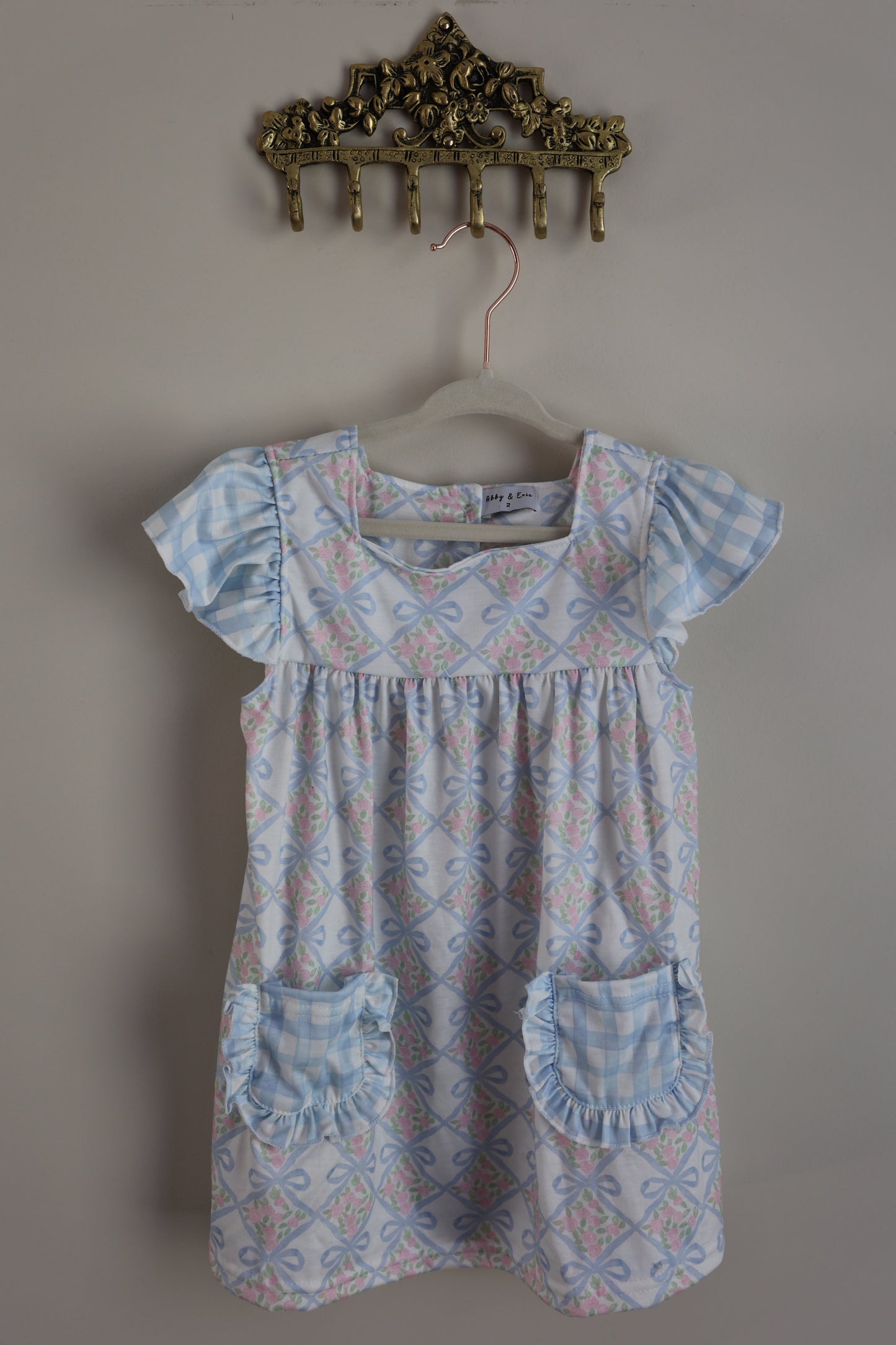 Trendy Floral Bow Dress