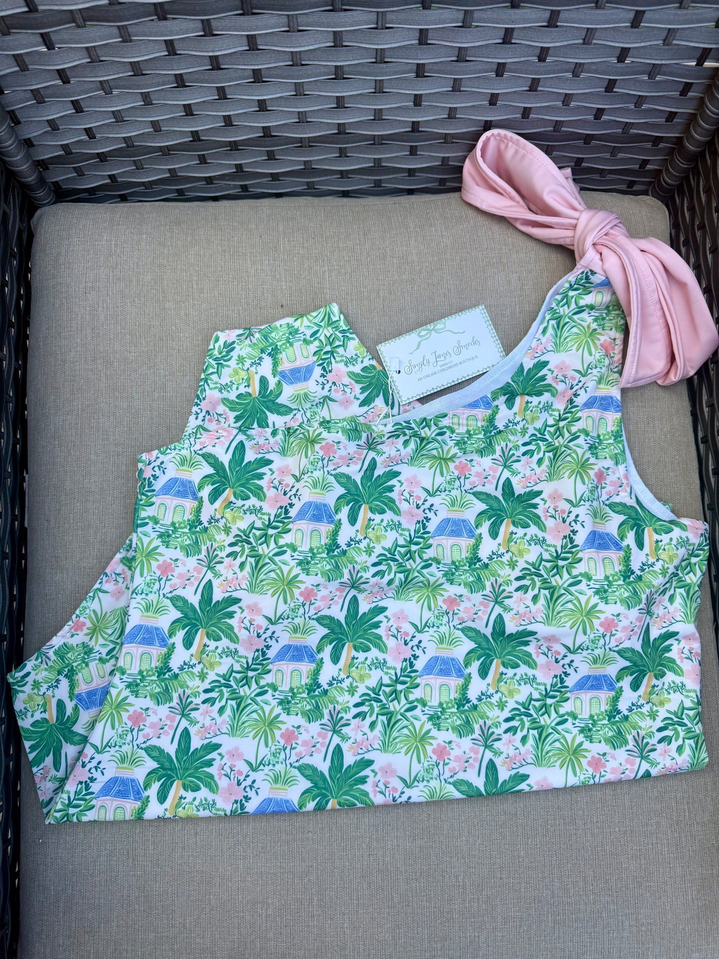 Preppy Beach Hut Mom Match Swim READY TO SHIP