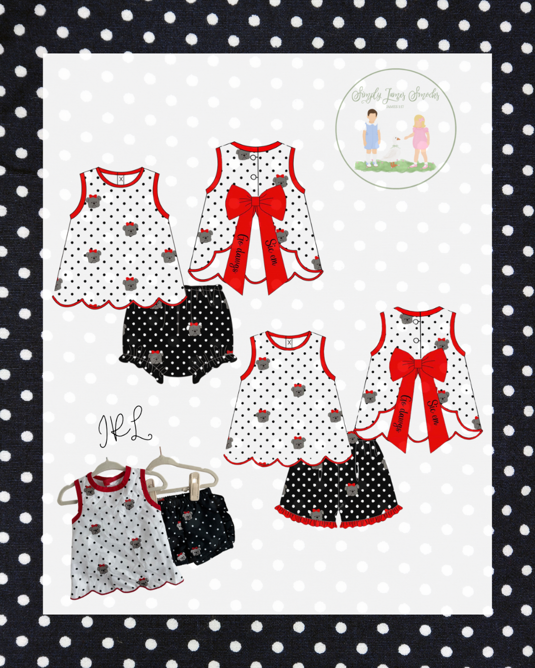 Dots For Dawgs Bloomer Set PREORDER ETA JULY