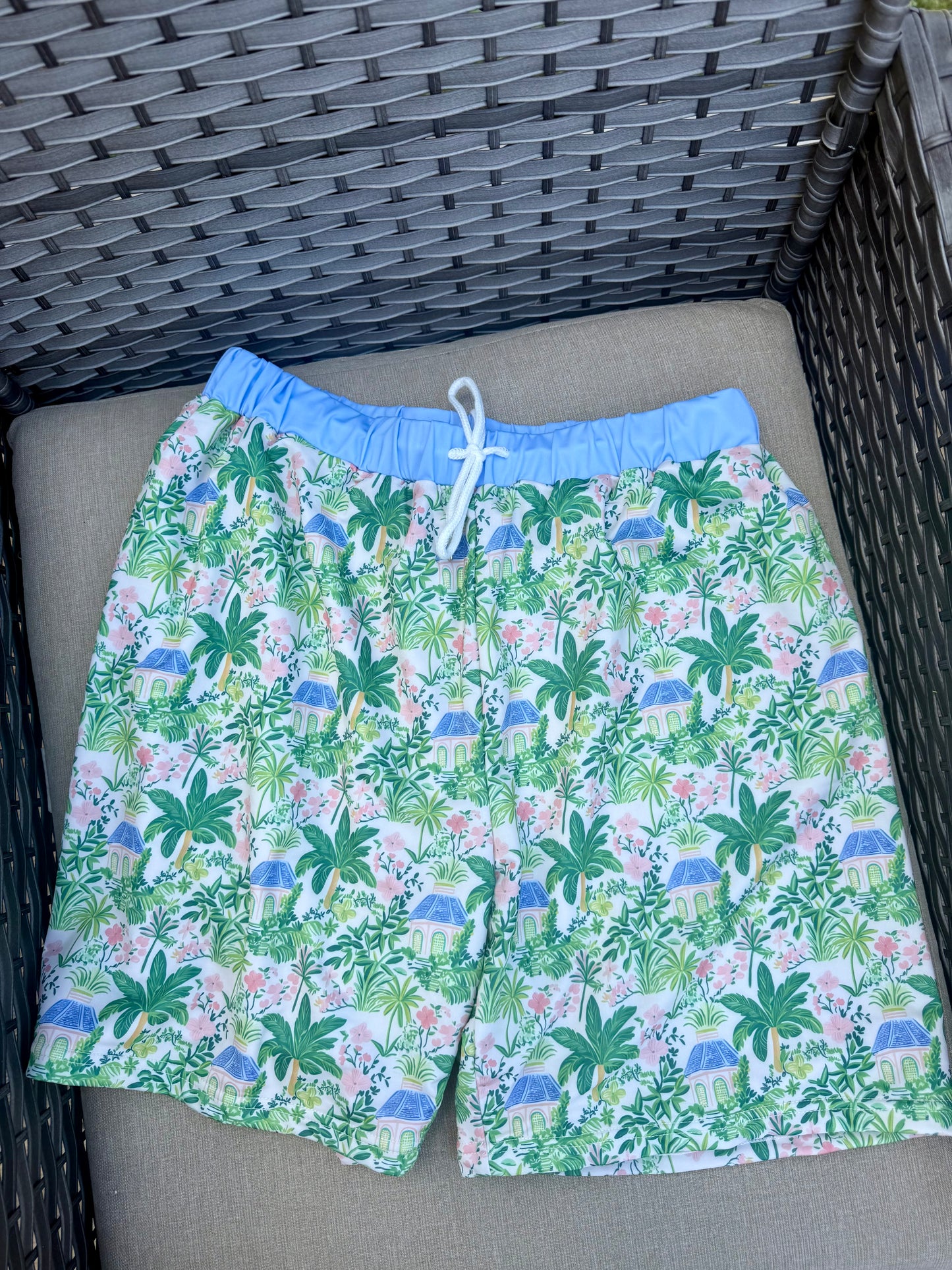 Preppy Beach Hut Dad Match Swim READY TO SHIP