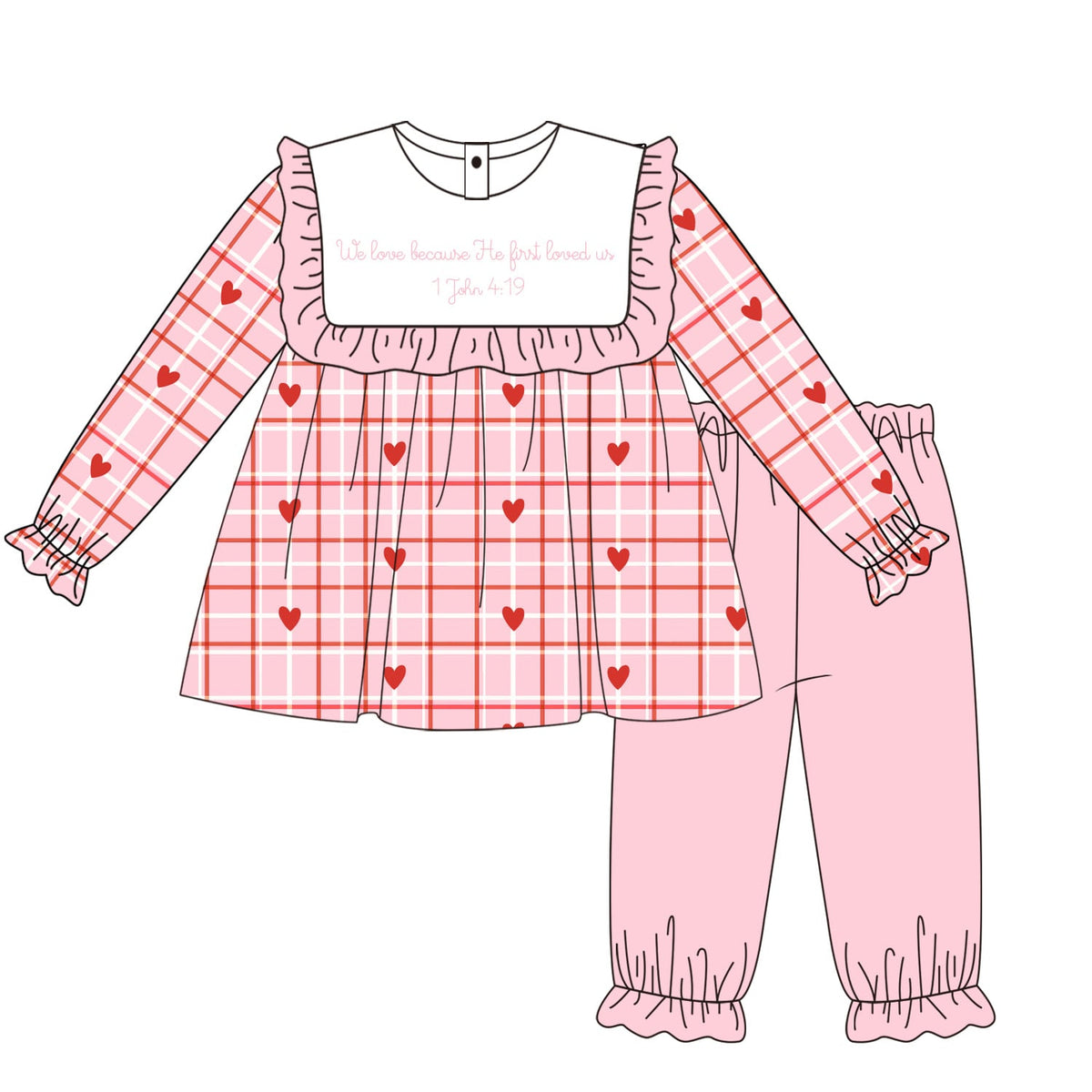He First Loved Us Girl’s Pant Set PREORDER ETA JANUARY