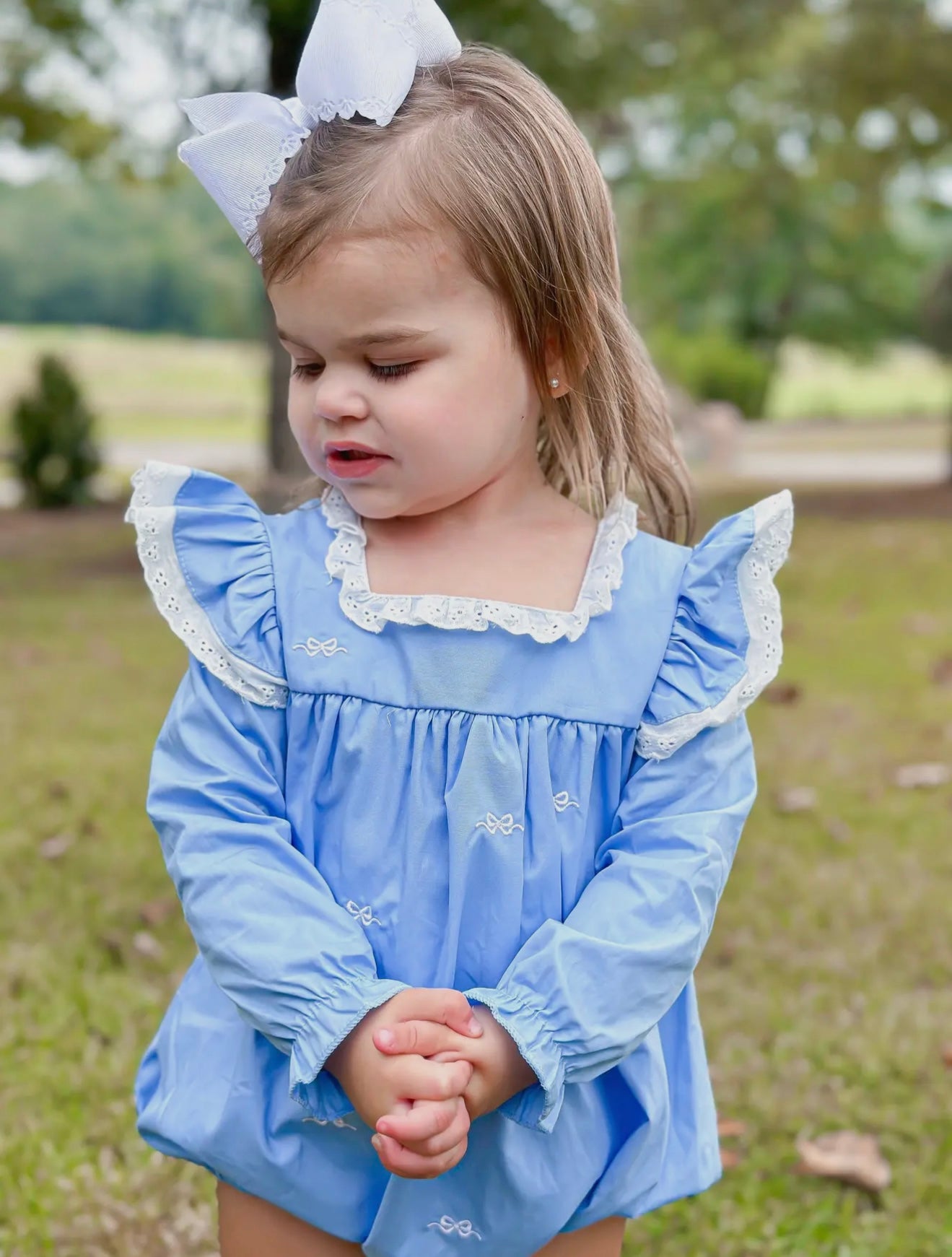 Classy Blue Bow Bubble