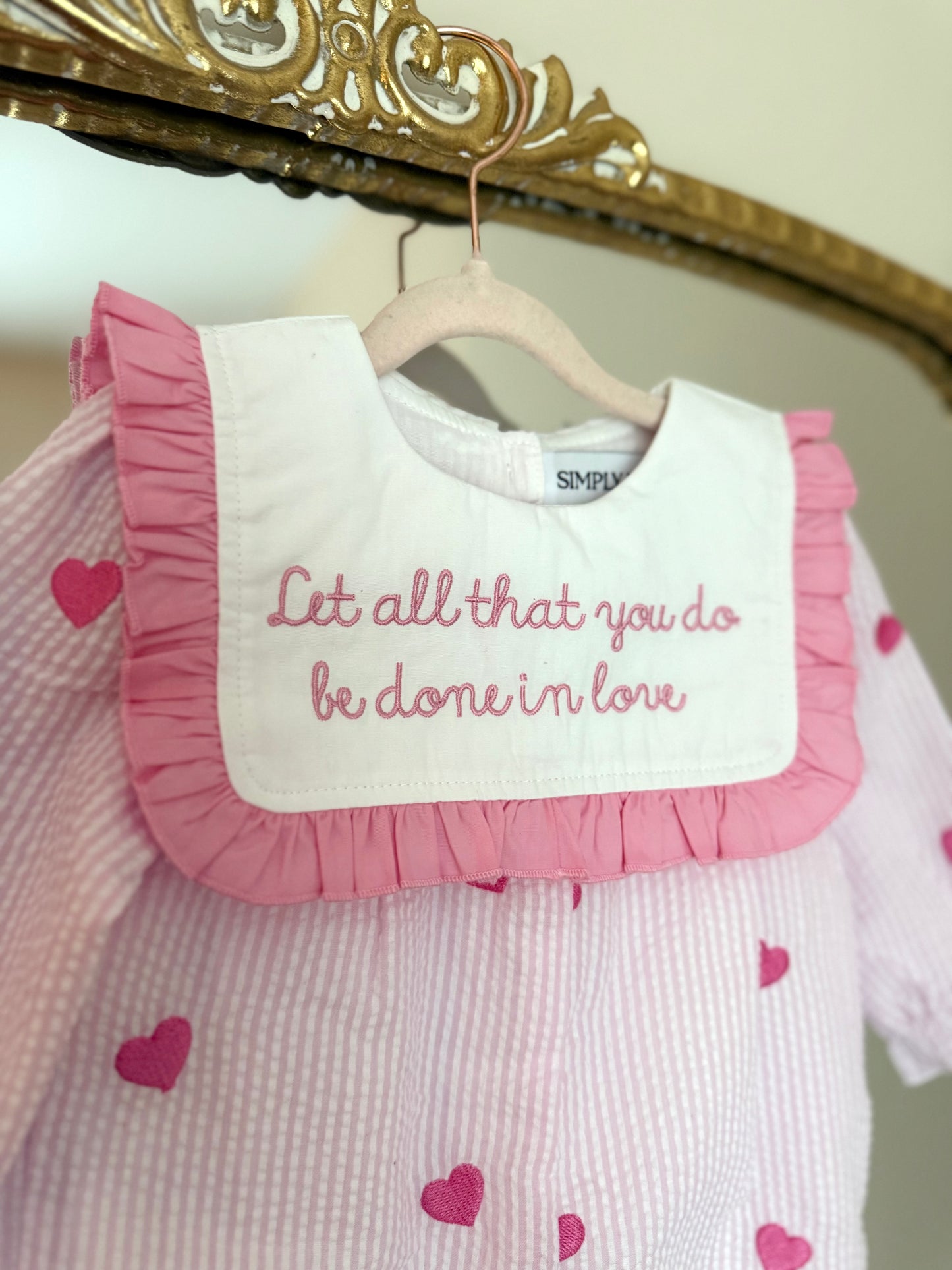 Be done in love seersucker girl jumpsuit RTS