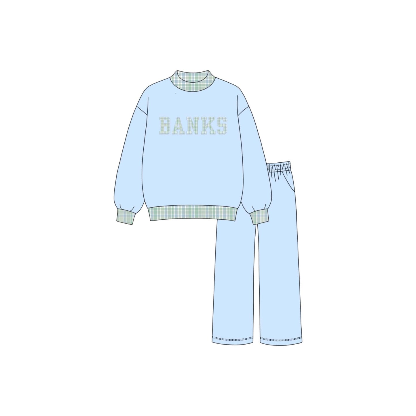 Name Custom Mock Neck Boy’s Pant Set PREORDER ETA JANUARY