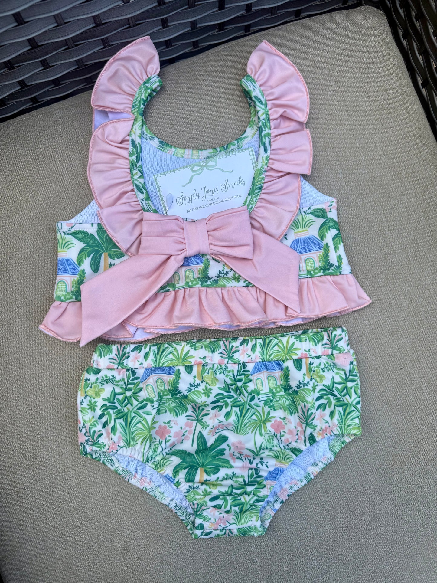Preppy Beach Hut Girl Swim Set READY TO SHIP