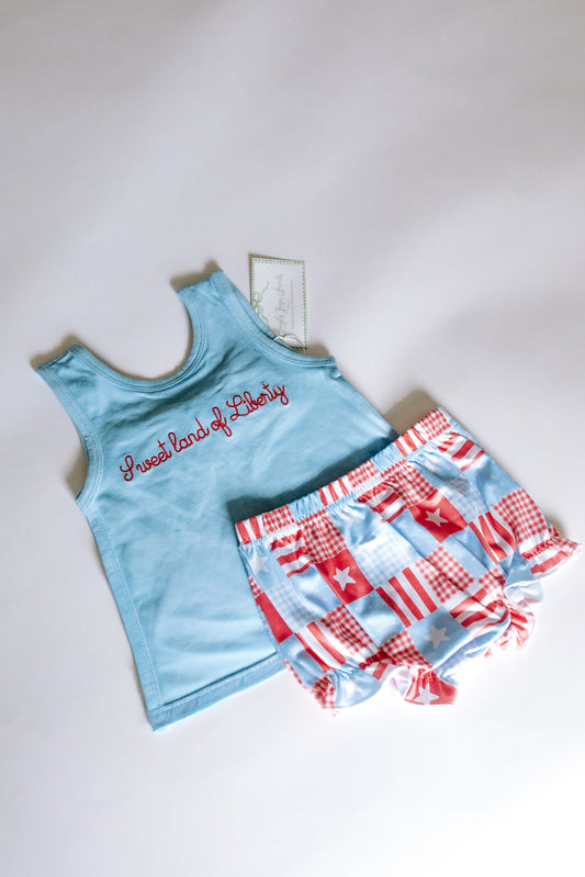Sweet Land of Liberty Girl’s Bloomer Set READY TO SHIP