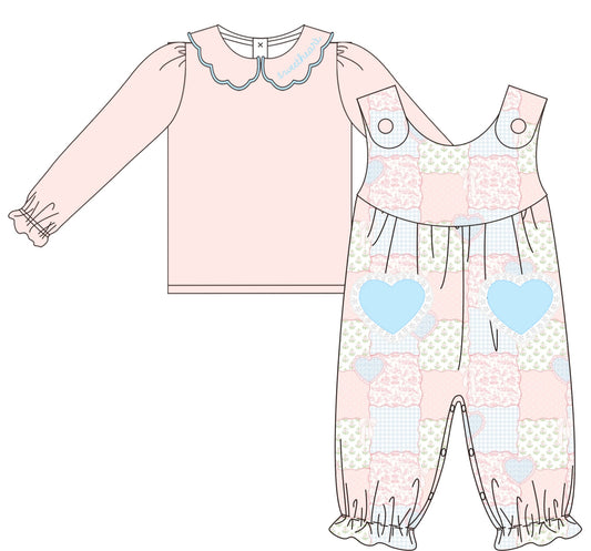 Sweetheart Patchwork Pink Jumpsuit PREORDER ETA JANUARY