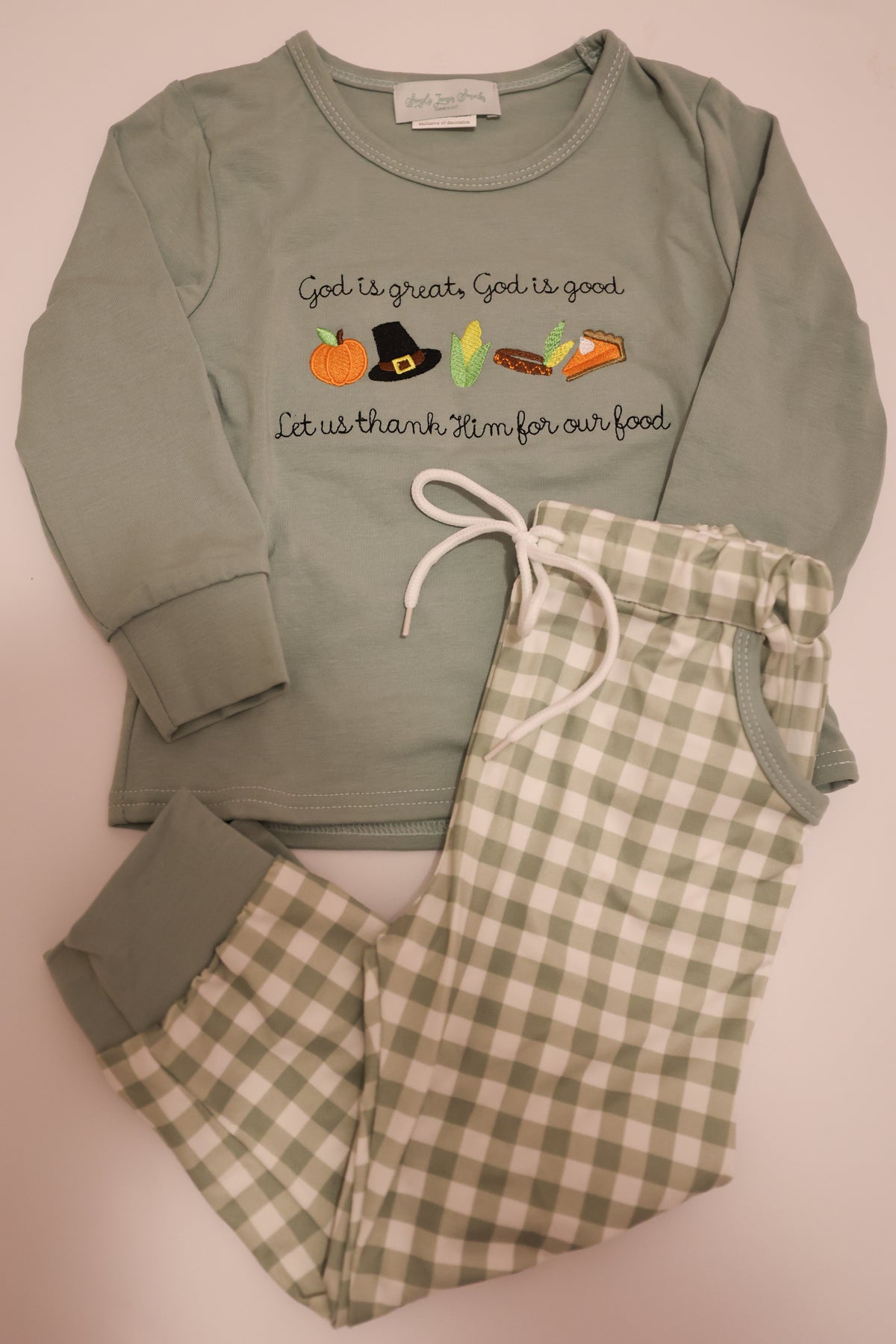 Let Us Thank Him Boy’s Pant Set READY TO SHIP