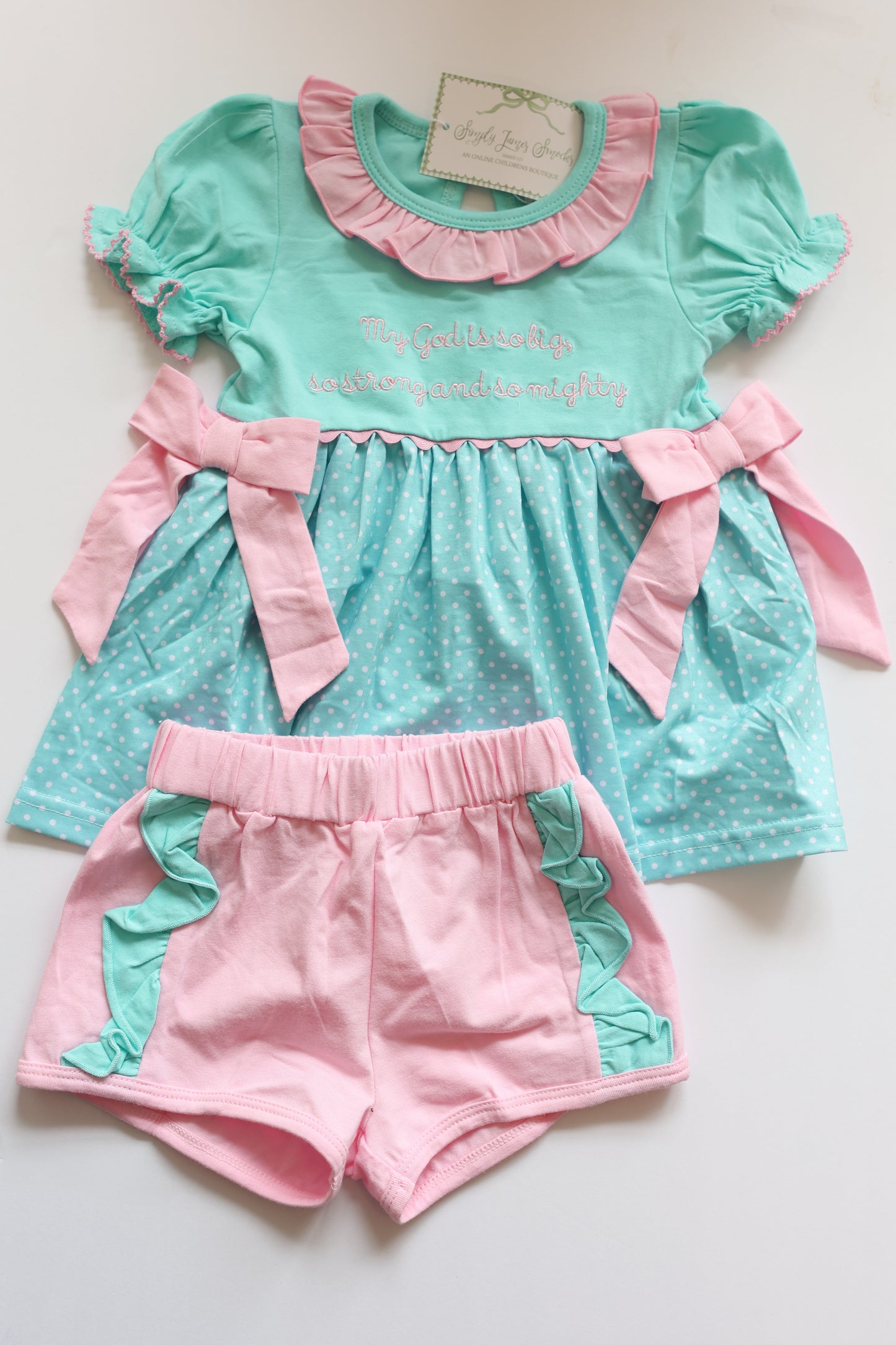 My God Is So Big Girl’s Shorts Set READY TO SHIP