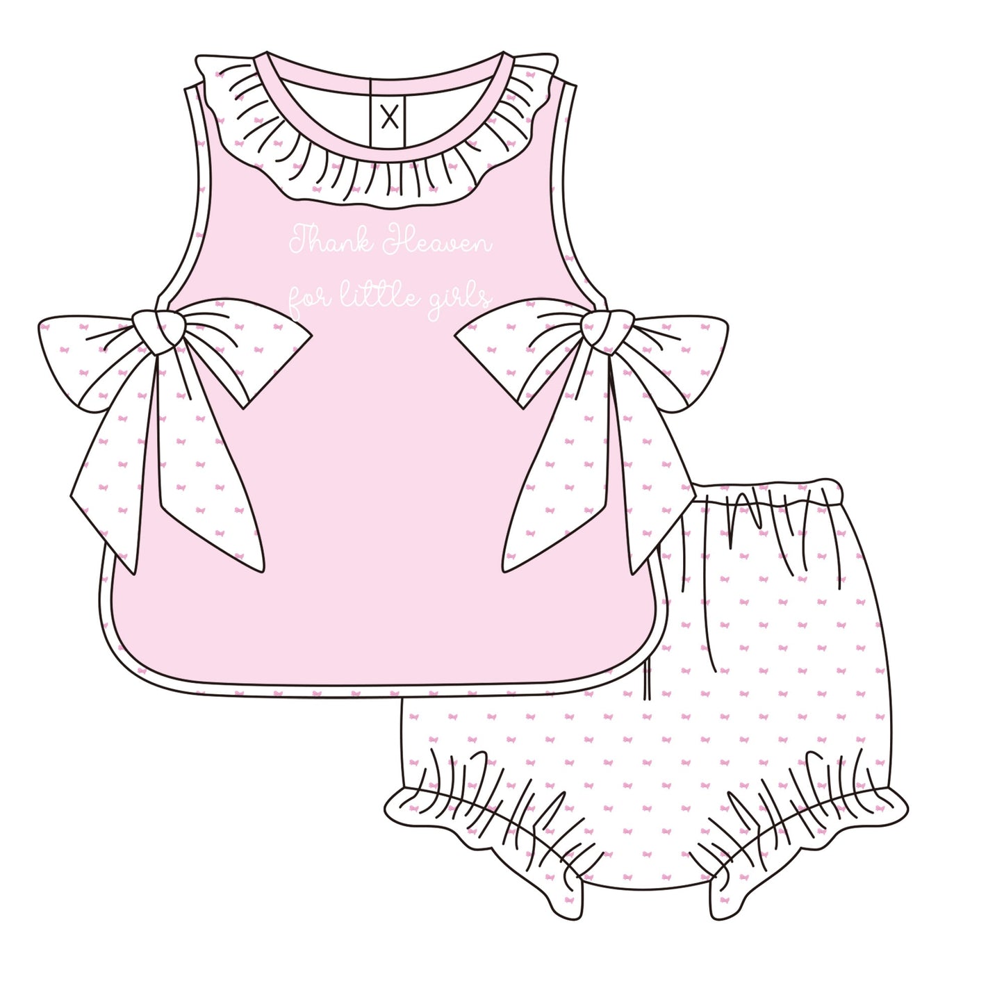 Thank Heaven for little girls bloomer set PREORDER ETA JUNE