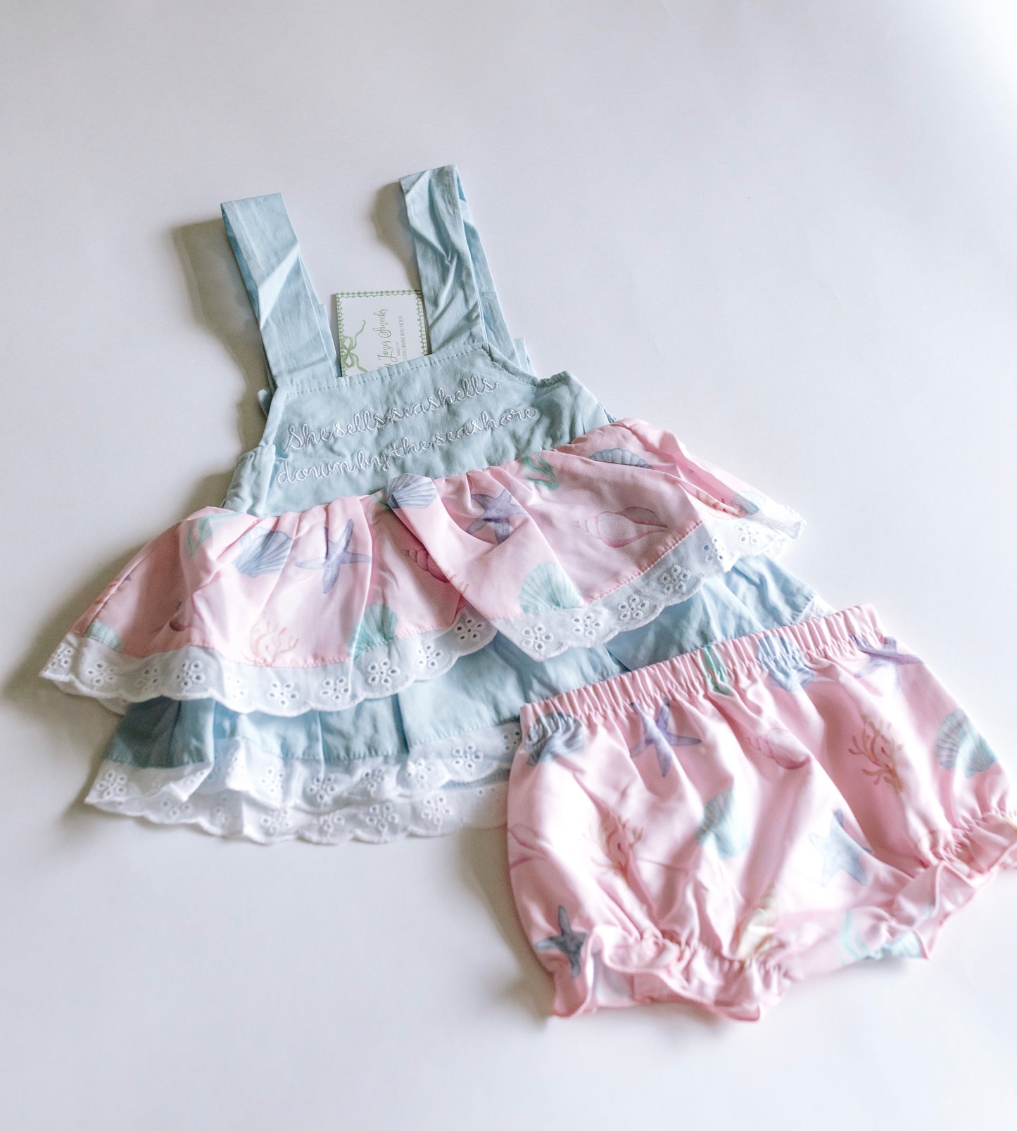 She Sells Seashells Bloomer Set READY TO SHIP