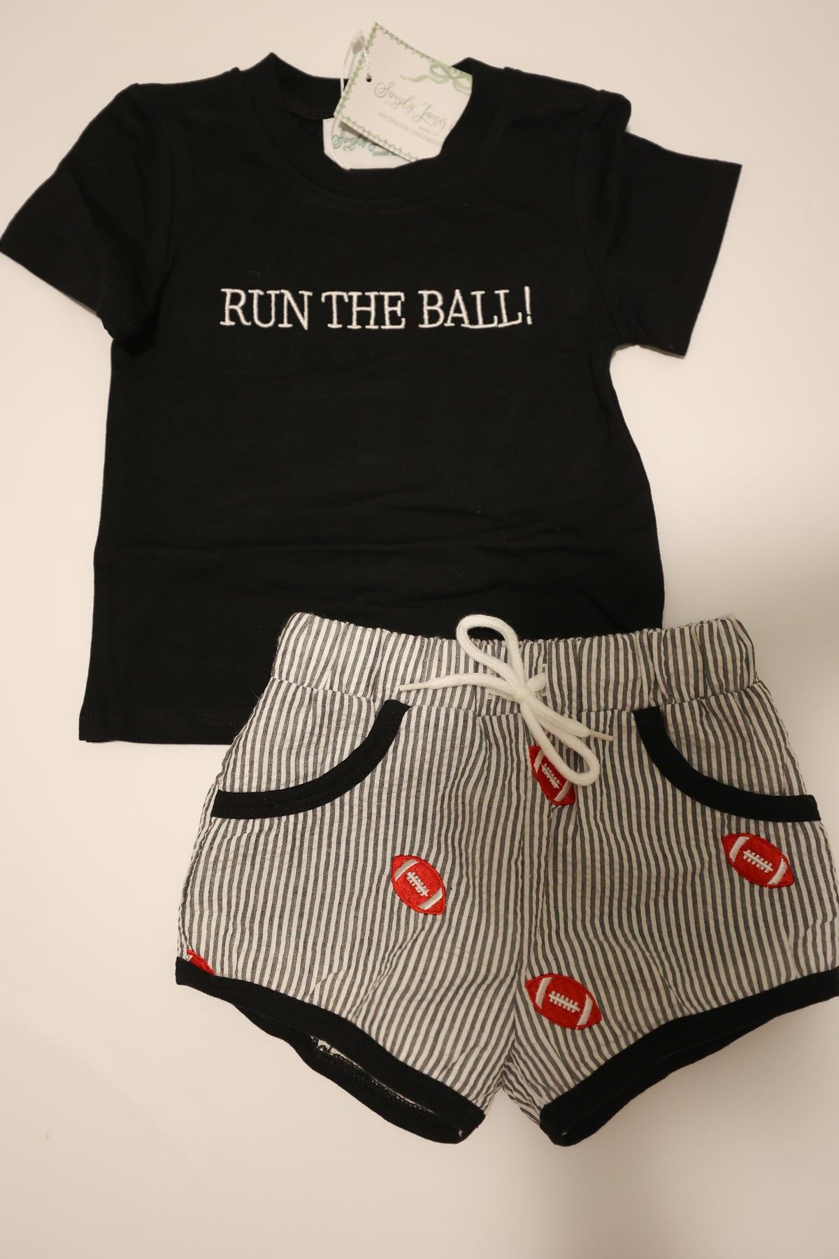 Run The Ball Boy Shorts Set READY TO SHIP