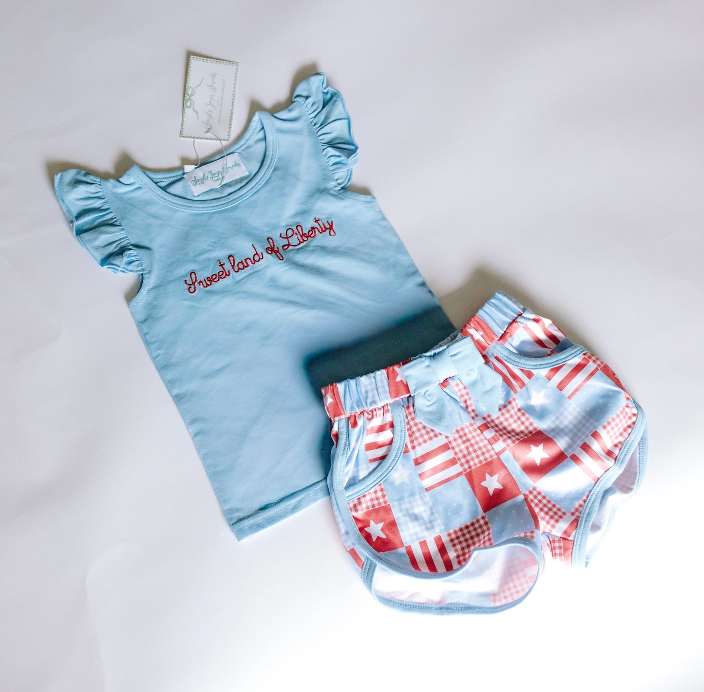 Sweet Land of Liberty Girl’s Shorts Set READY TO SHIP