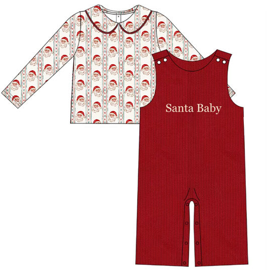 Santa Baby Boy’s Jumpsuit & Under Shirt PREORDER ETA NOVEMBER