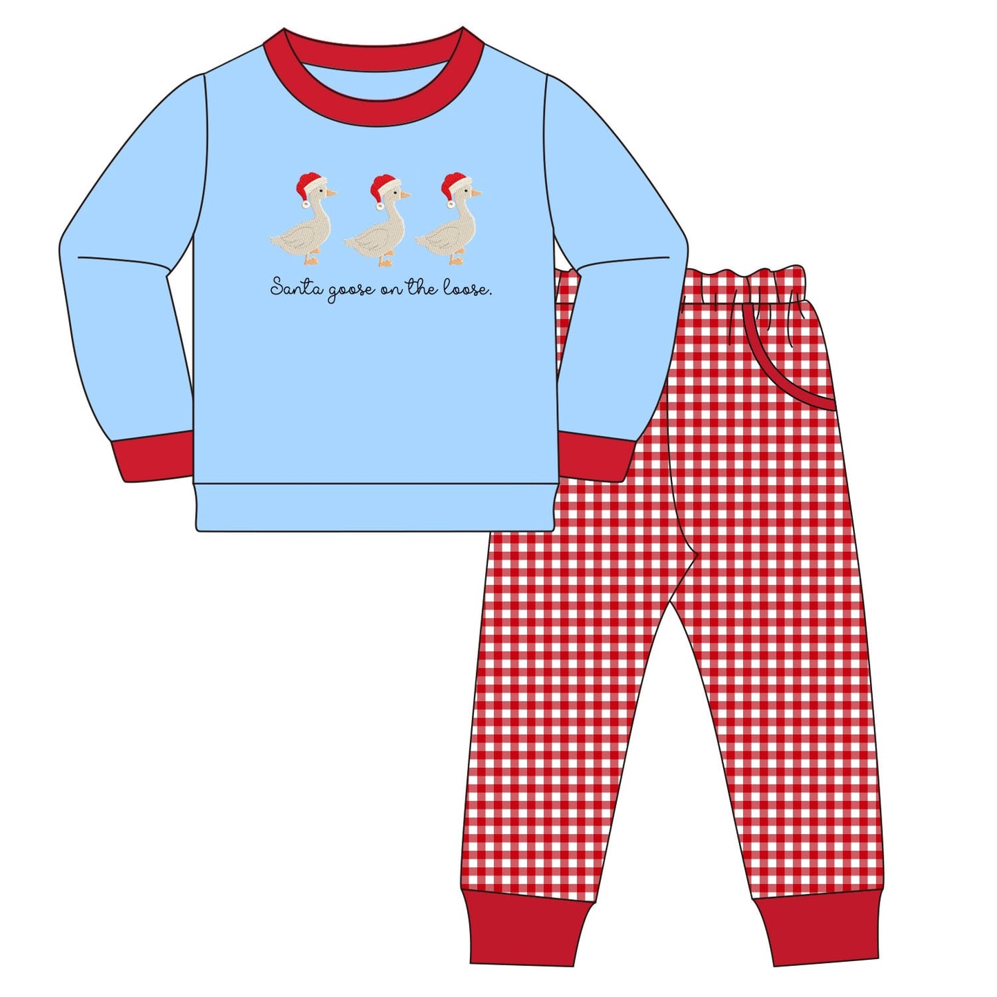 Santa Goose On The Loose Boy’s Pant Set PREORDER ETA NOVEMBER