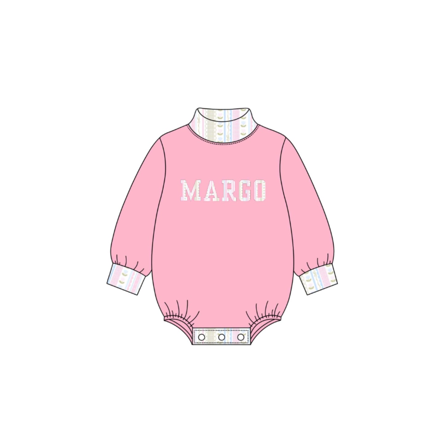 Name Custom Girl’s Mock Neck Bubble PREORDER ETA JANUARY