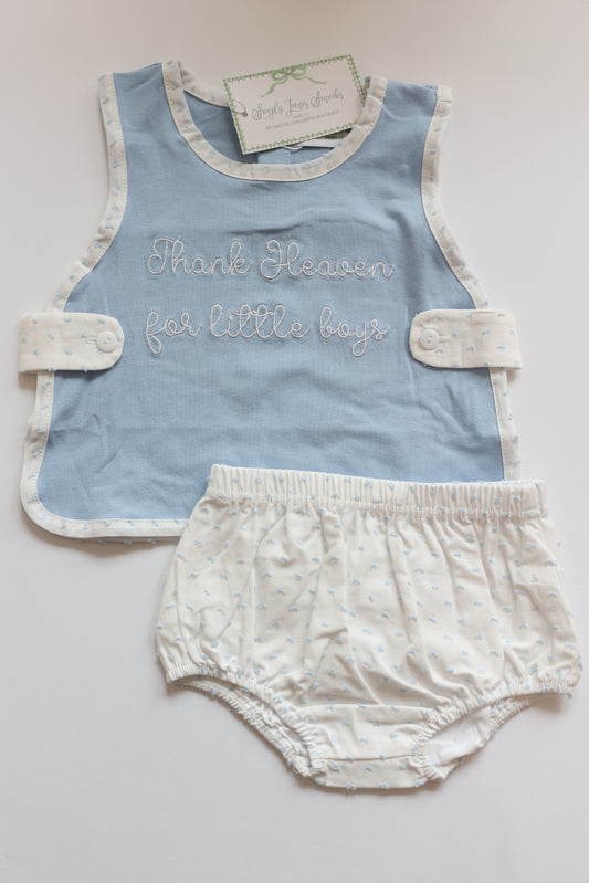 Thank Heaven For Little Boys Bloomer Set READY TO SHIP