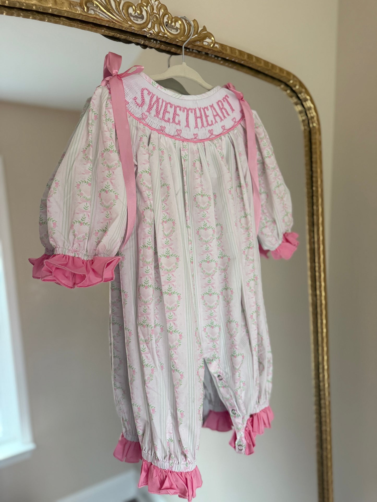 Classy sweetheart smocked jumpsuit RTS