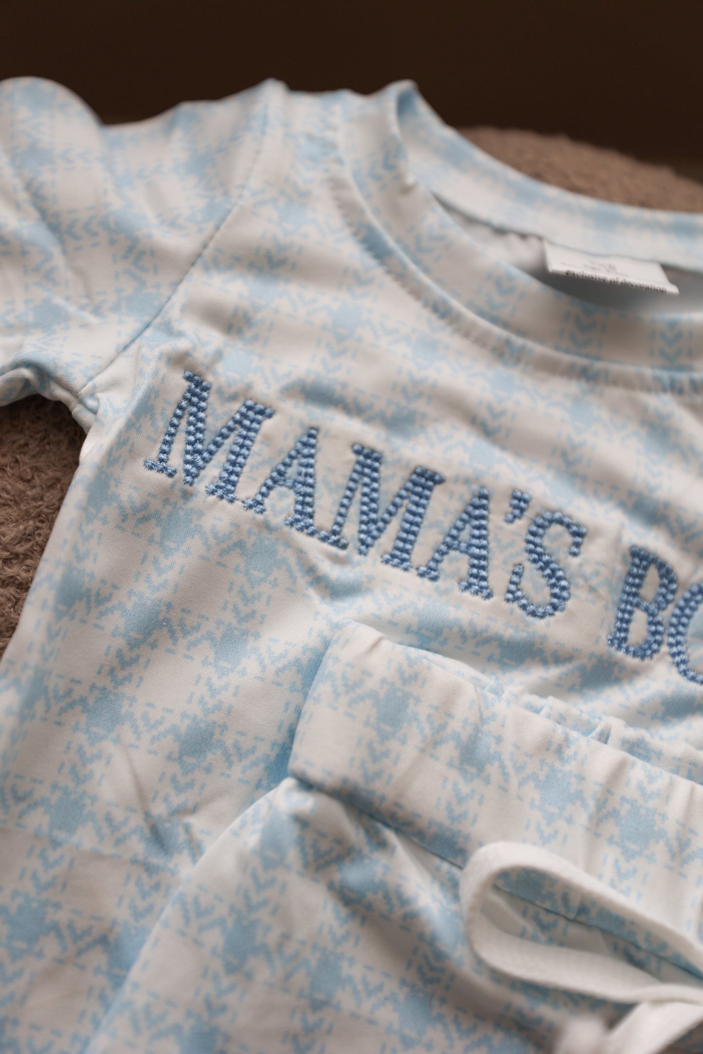 Mama’s Boy Blue Plaid Shorts Set