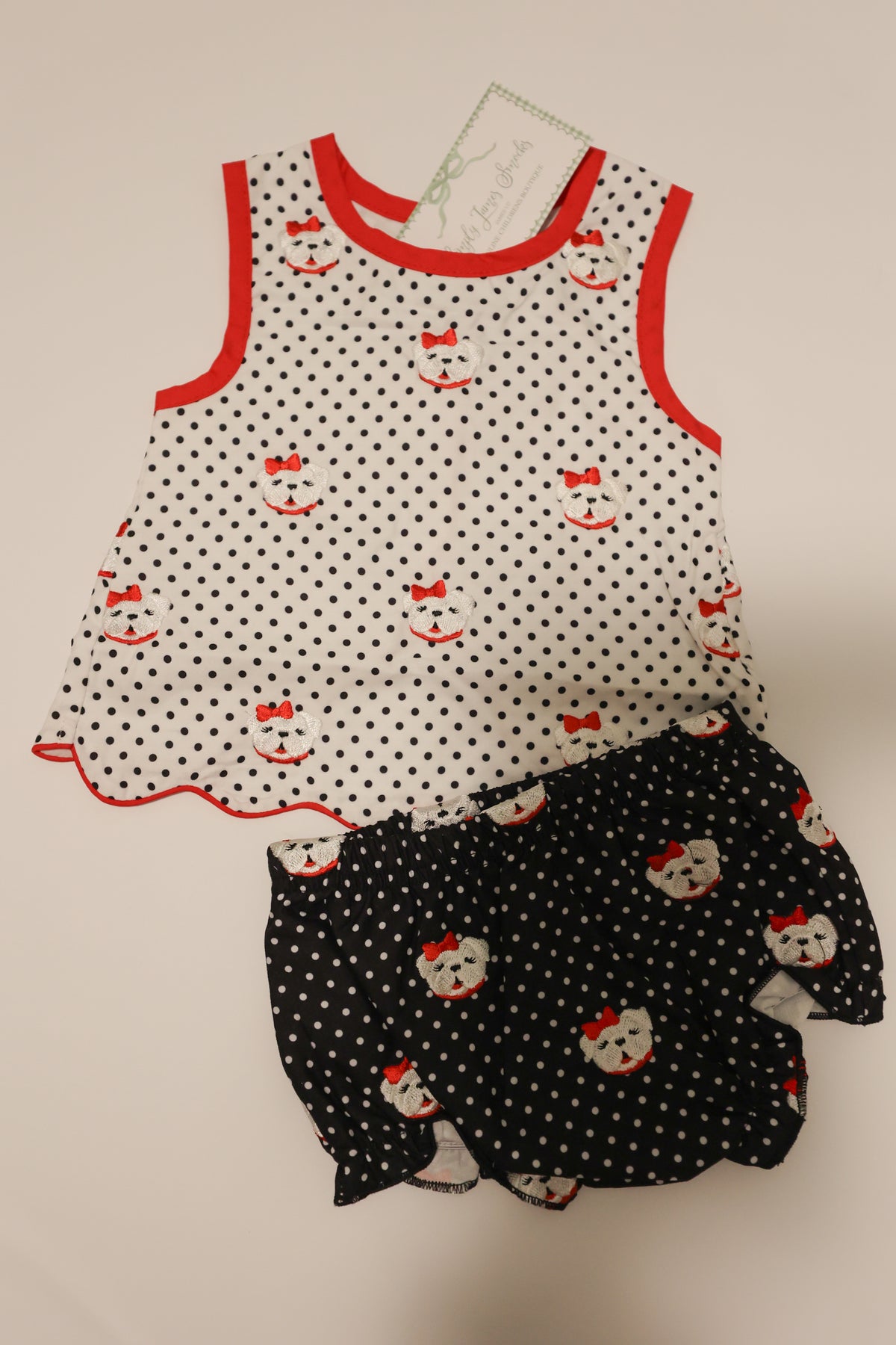 Polka Dot Pup Bloomer Set READY TO SHIP