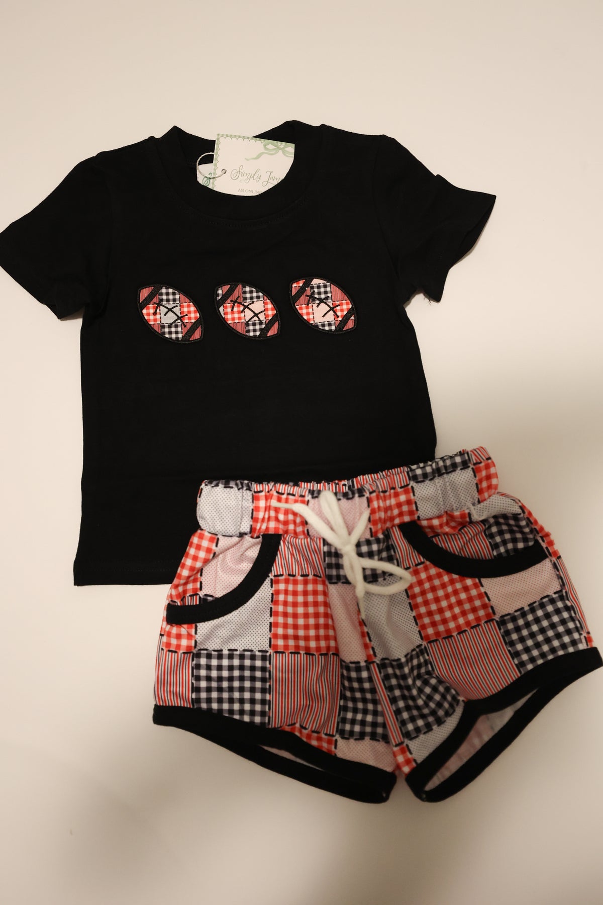 Football Patchwork Boy Set READY TO SHIP