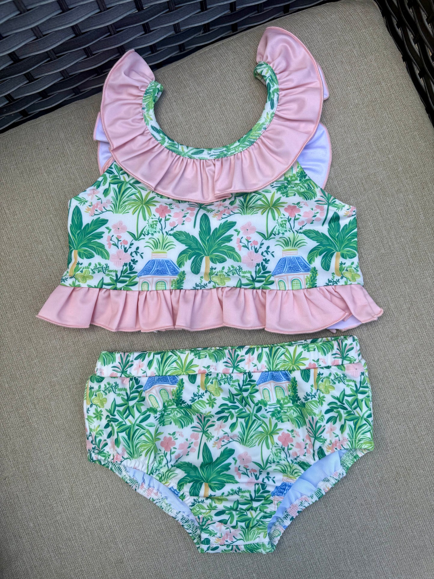Preppy Beach Hut Girl Swim Set READY TO SHIP