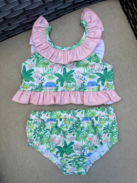Preppy Beach Hut Girl Swim Set READY TO SHIP