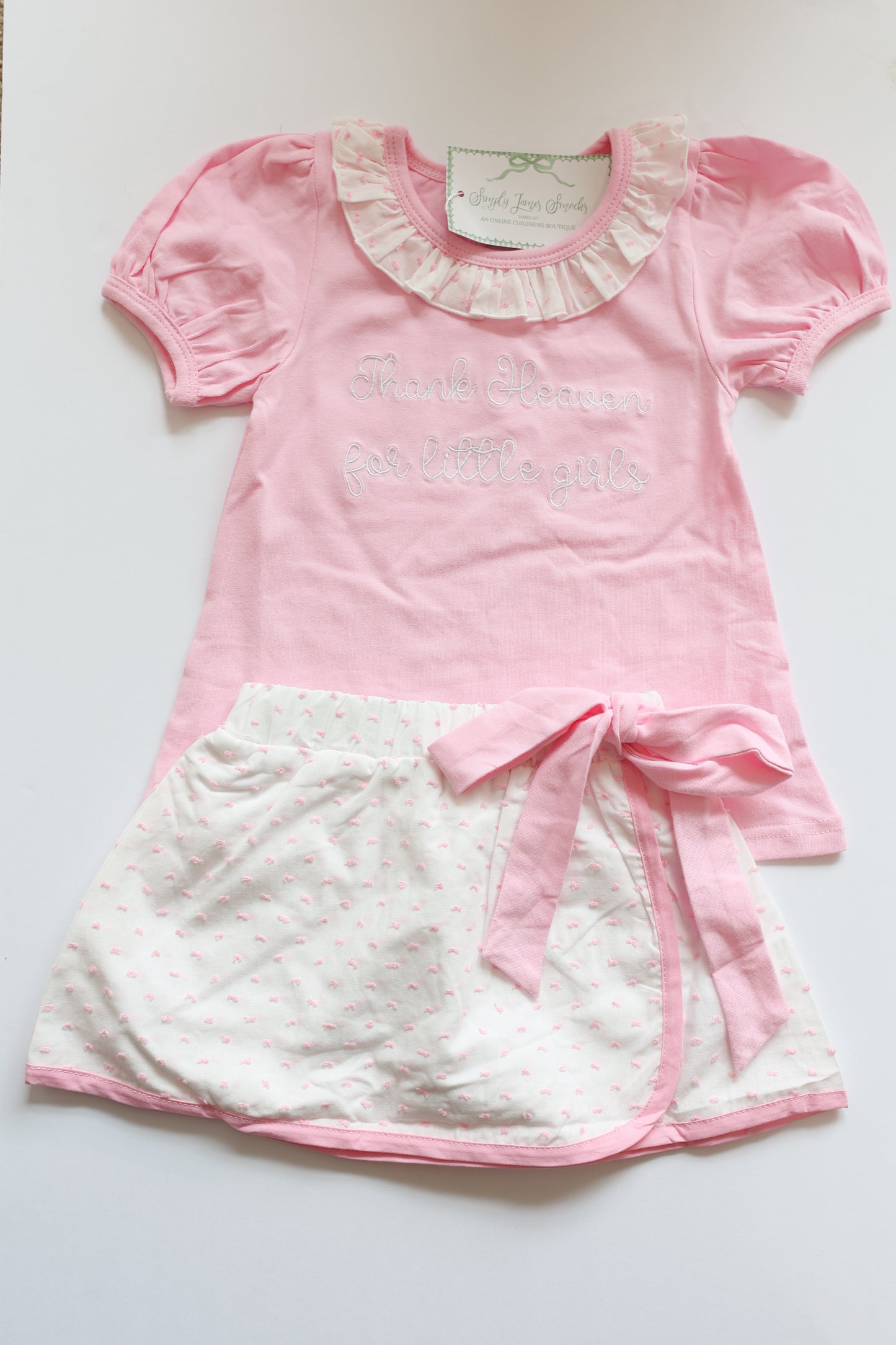 Thank Heaven For Little Girls Skort Set READY TO SHIP
