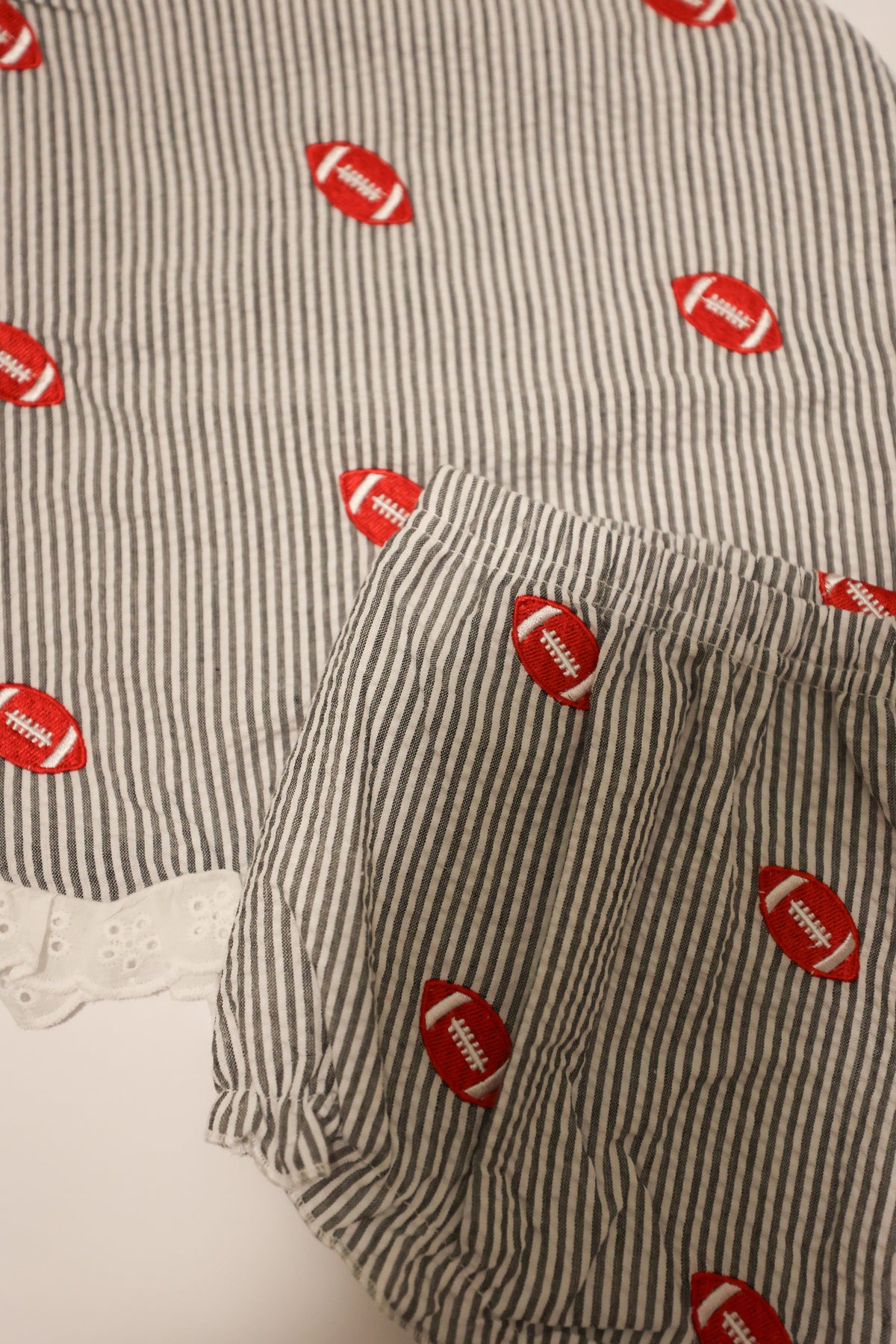 Run The Ball Girl Diaper Set READY TO SHIP