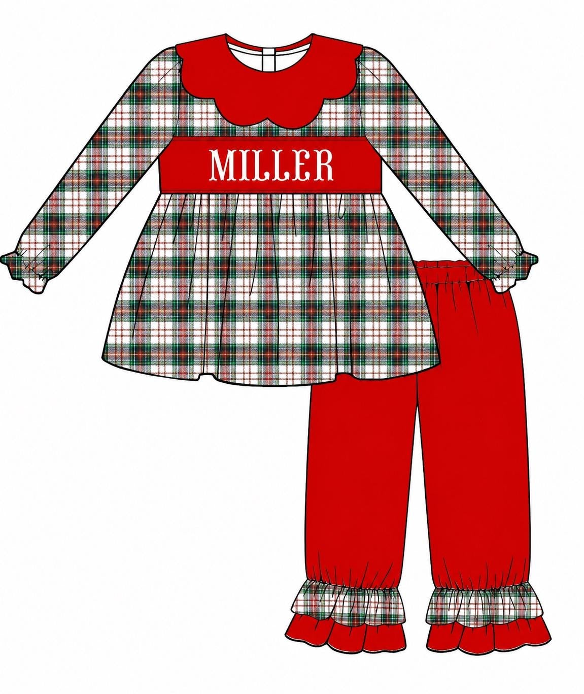 Traditional Name Smock Girl’s Pant Set PREORDER ETA NOVEMBER