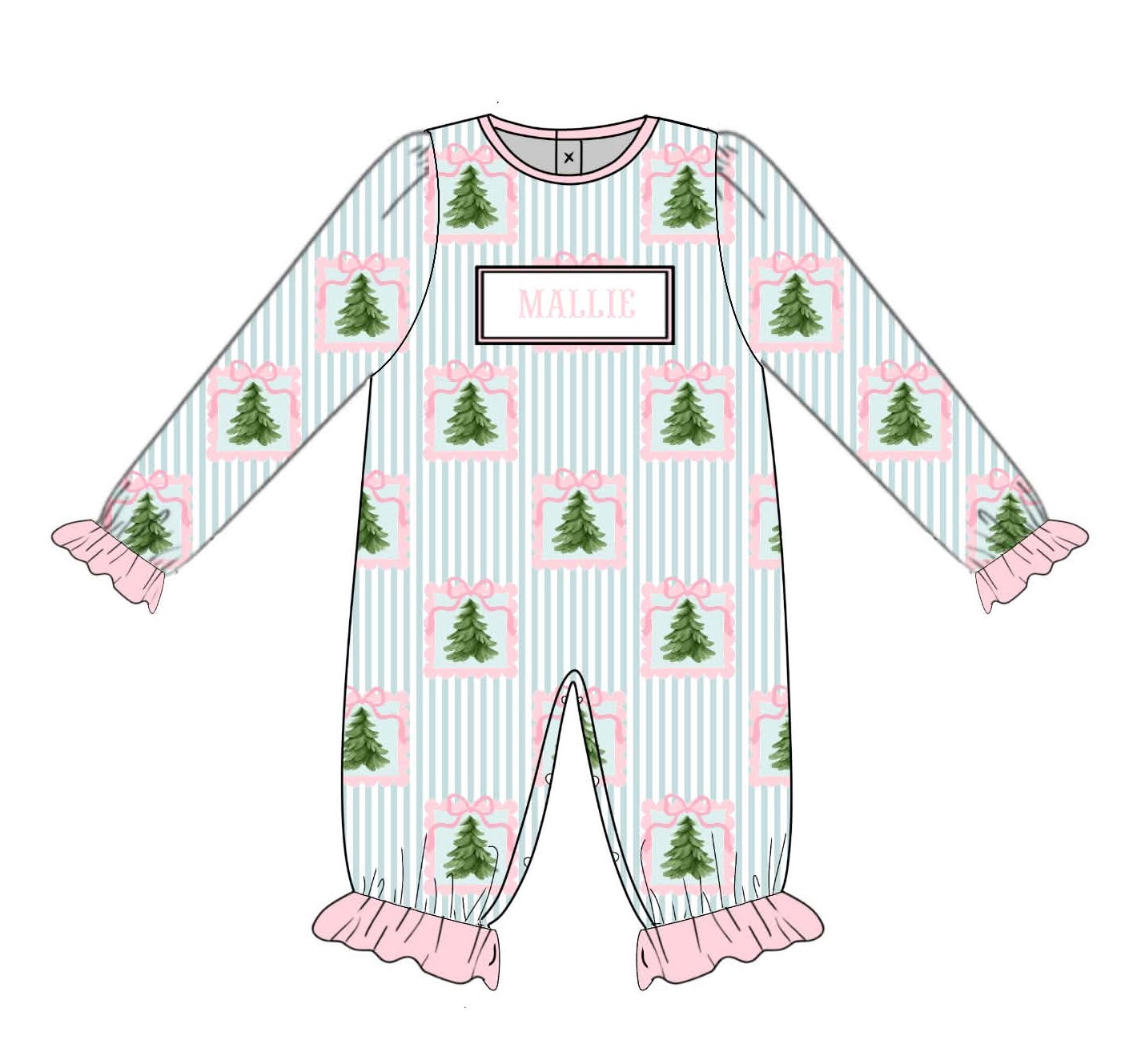 Oh Christmas Tree Girl’s Name Smock PREORDER ETA NOVEMBER