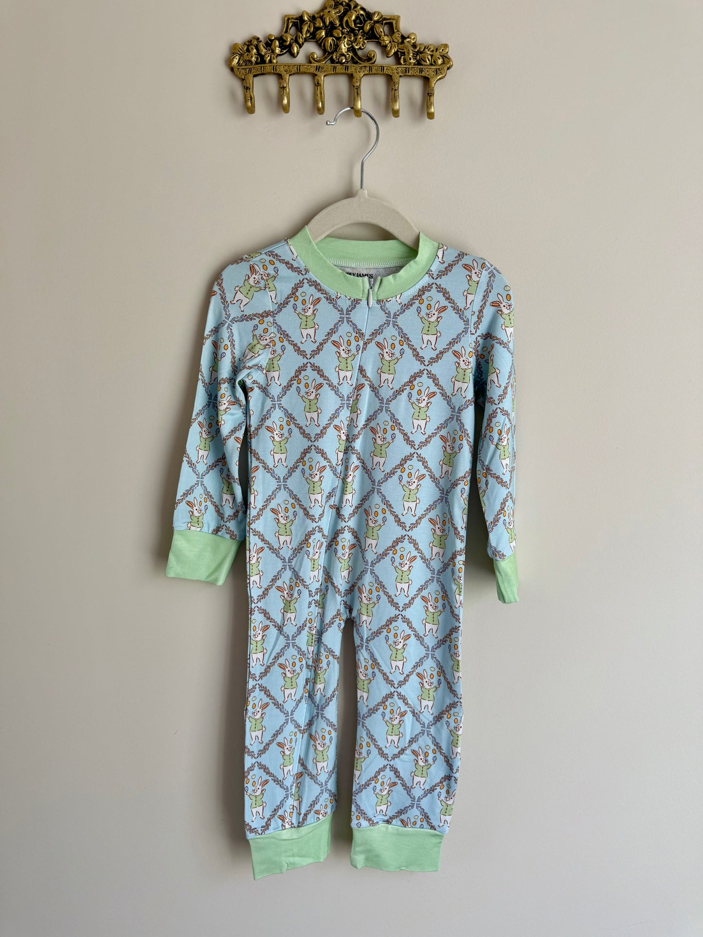 Vintage Rabbit Bamboo Boy zippy