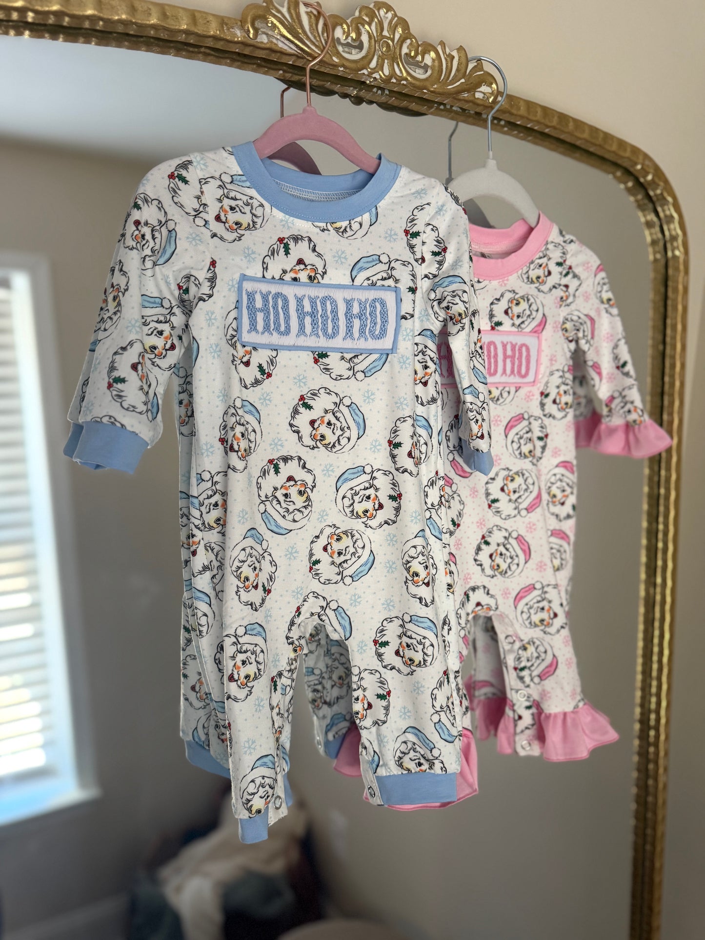 Ho Ho Ho Boy Smocked Jumpsuit RTS