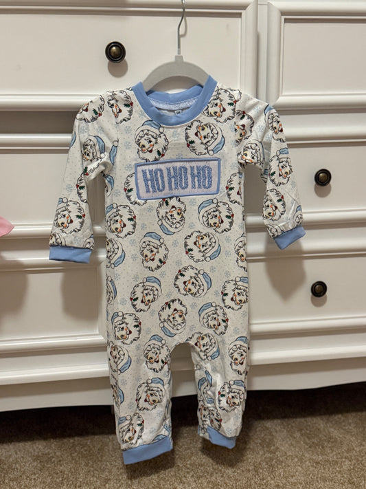 Ho Ho Ho Boy Smocked Jumpsuit RTS